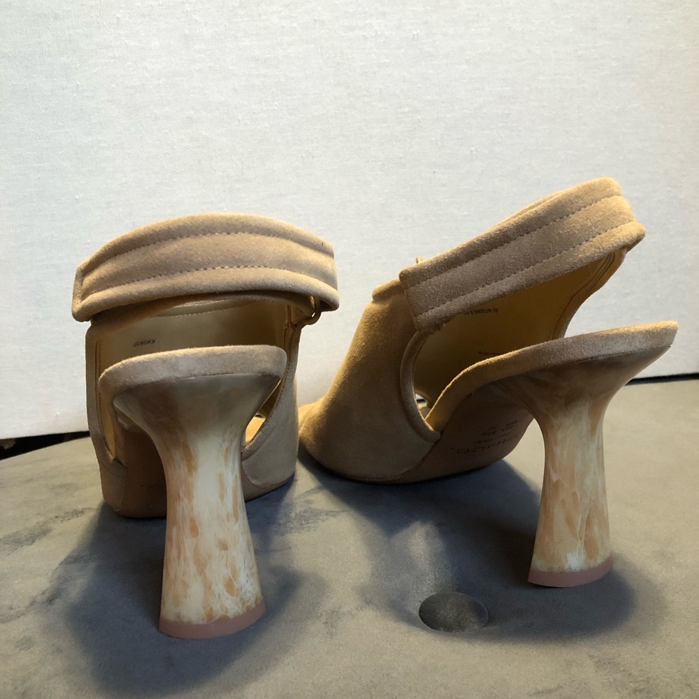 Vince. Square Toe Sling Back Strap Heeled Sandal - Picture 13 of 13